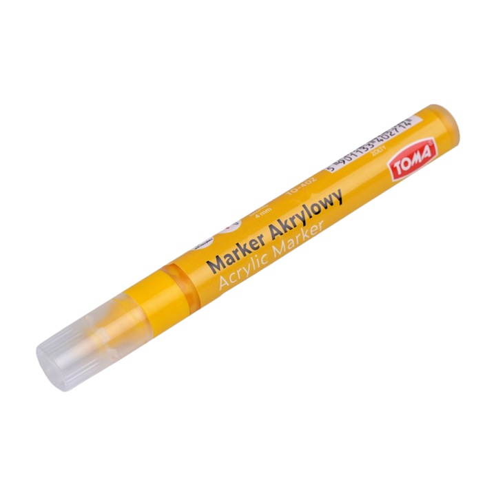 Marker acrilic creativ Toma, 4 mm, Galben