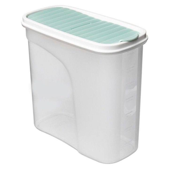 Recipient gradat depozitare alimente, Orion, Plastic, 1.8 L, Transparent