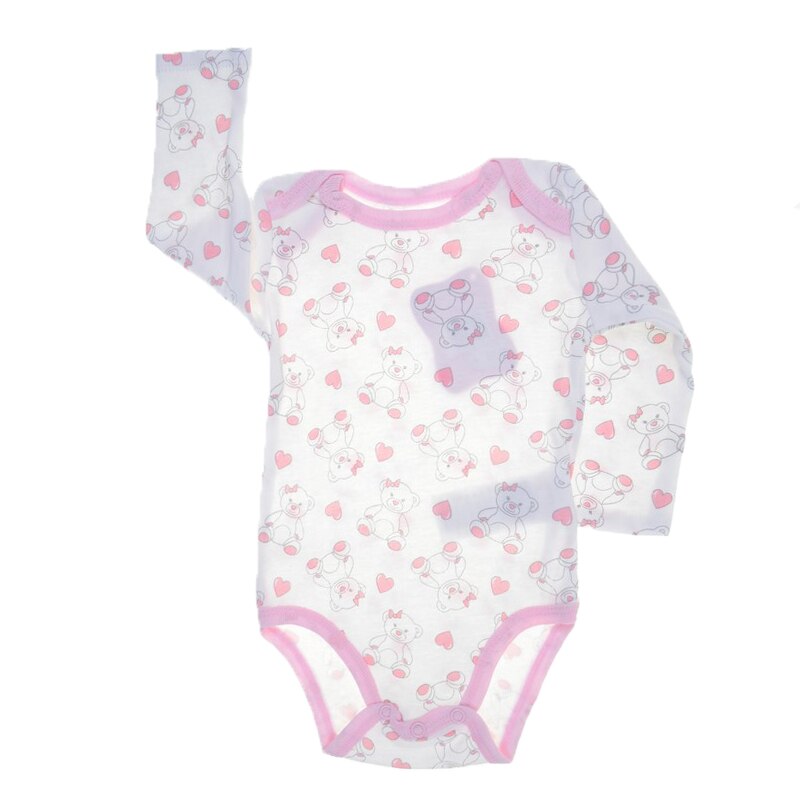 Body cu maneca lunga pentru fete E Plus M 874432-2, Roz 66210