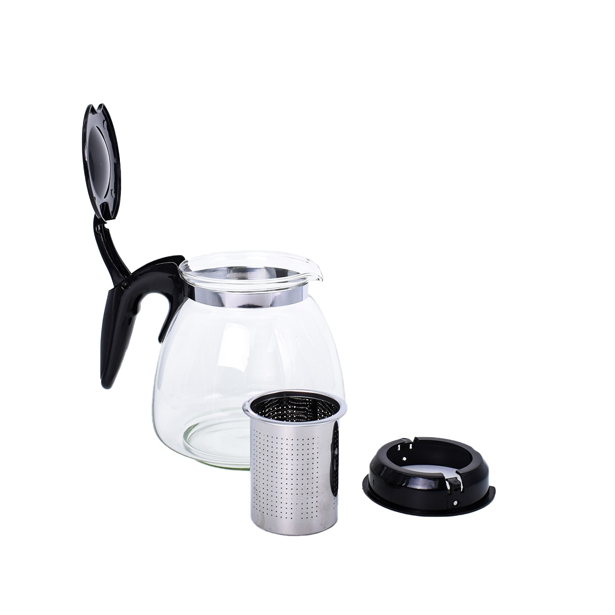 Ceainic cu infuzor, Capacitate 1100ml, Naimeed D1022, Sticla/Otel inoxidabil