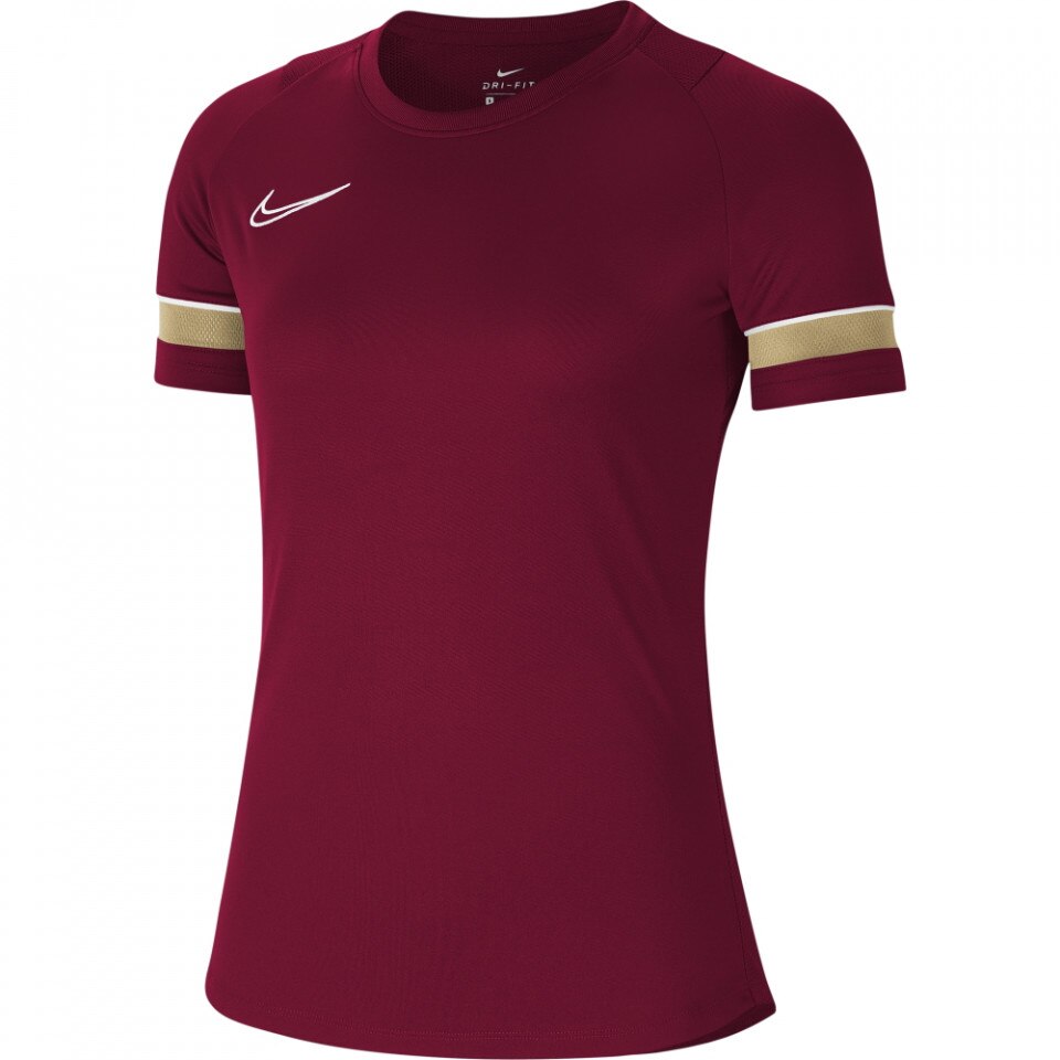 Tricou Nike Dri-FIT Academy 21 pentru femei, Visiniu
