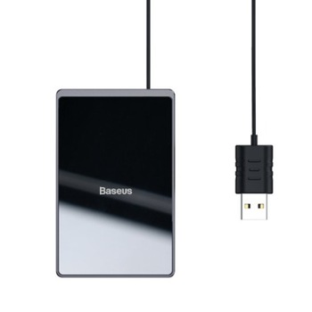 Incarcator wireless inductiv, Baseus, Card Ultra Thin, WX01B-01, Negru, 15 W Incarcator wireless inductiv, Baseus, Card Ultra Thin, WX01B-01, Negru, 15 W