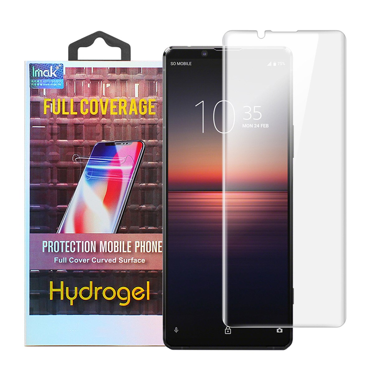 Folie de protectie, IMAK, Compatibil cu SONY XPERIA 1 II, Sticla, Transparent