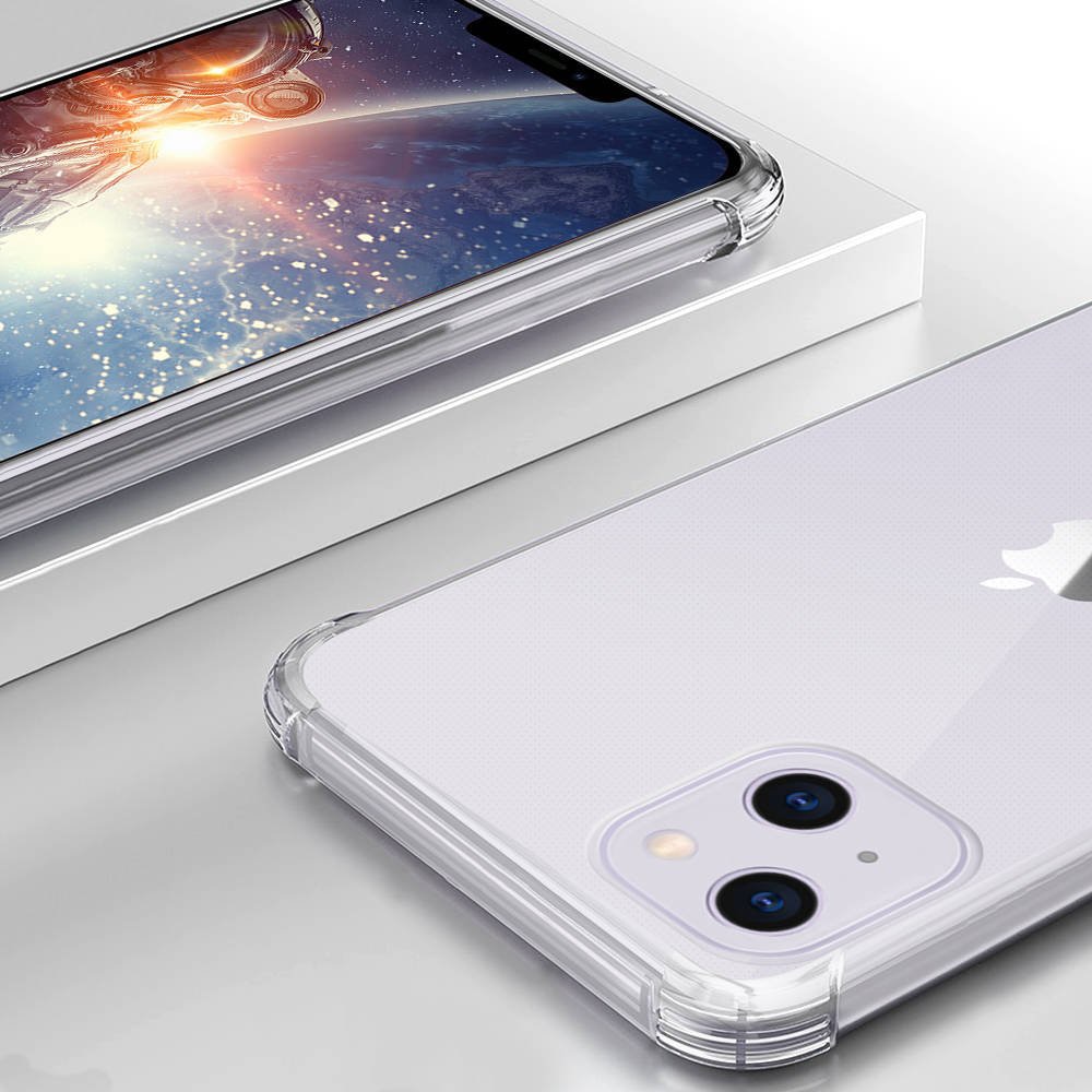 Husa compatibila cu iPhone 13 Pro, Protectie antisoc (Shockproof), Silicon Ultra Slim High Tech, Crystal Clear
