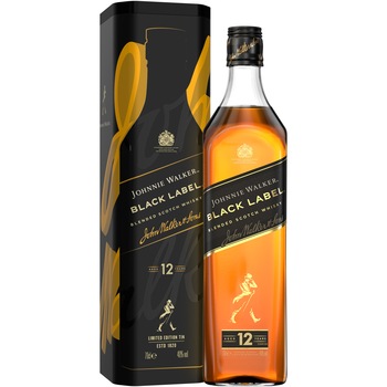 Whisky Johnnie Walker Black Label 12YO, 40%, 0.7, Cutie Metalica Whisky Johnnie Walker Black Label 12YO, 40%, 0.7, Cutie Metalica