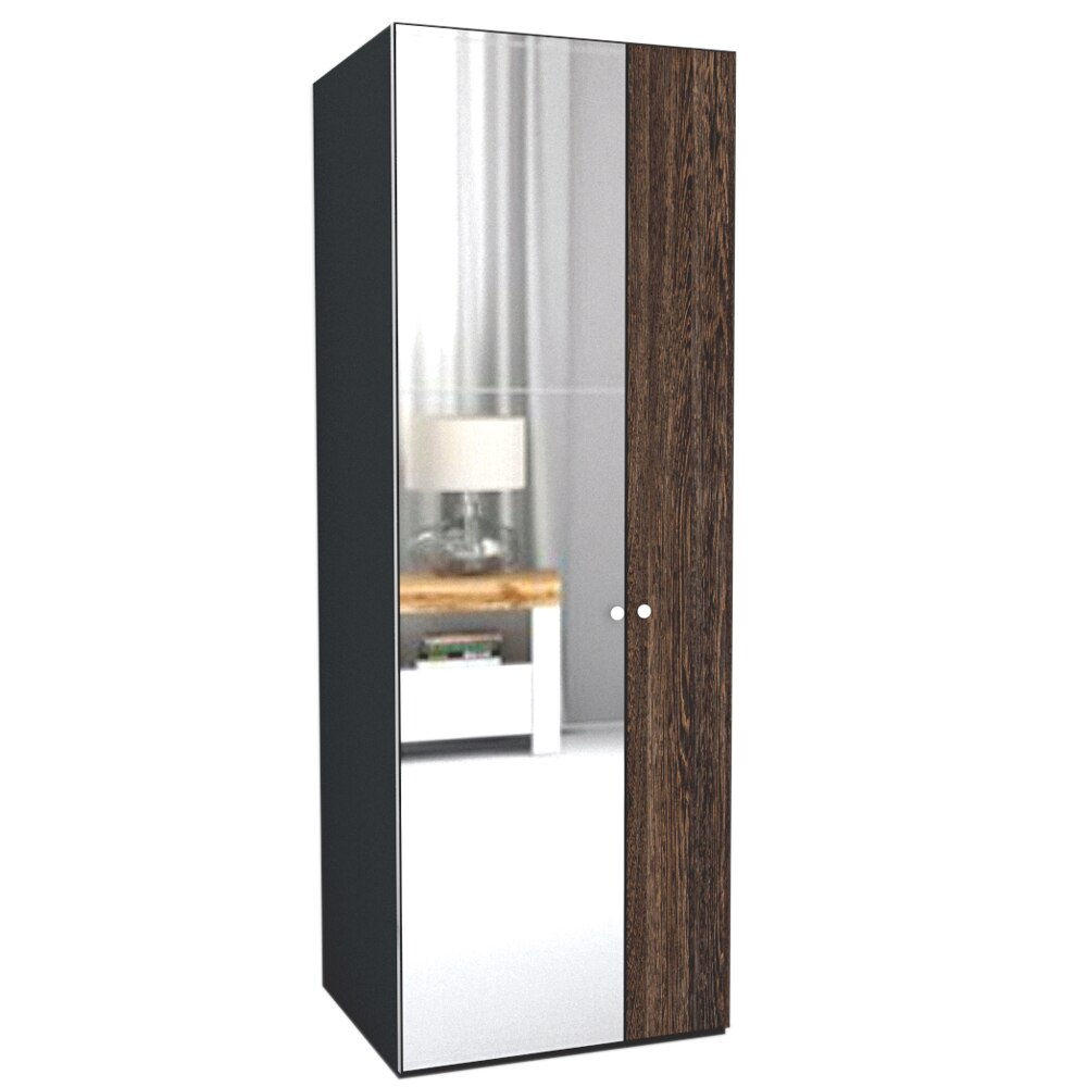 Dulap Genarom LEX B, Decor 7648 / Oglinda, 75 x 218 x 66 cm