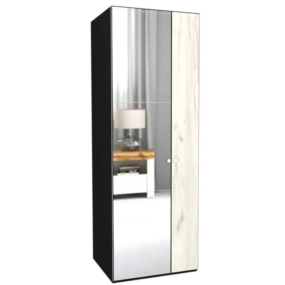 Dulap Genarom LEX D, Decor K001 / Oglinda, 75 x 218 x 66 cm