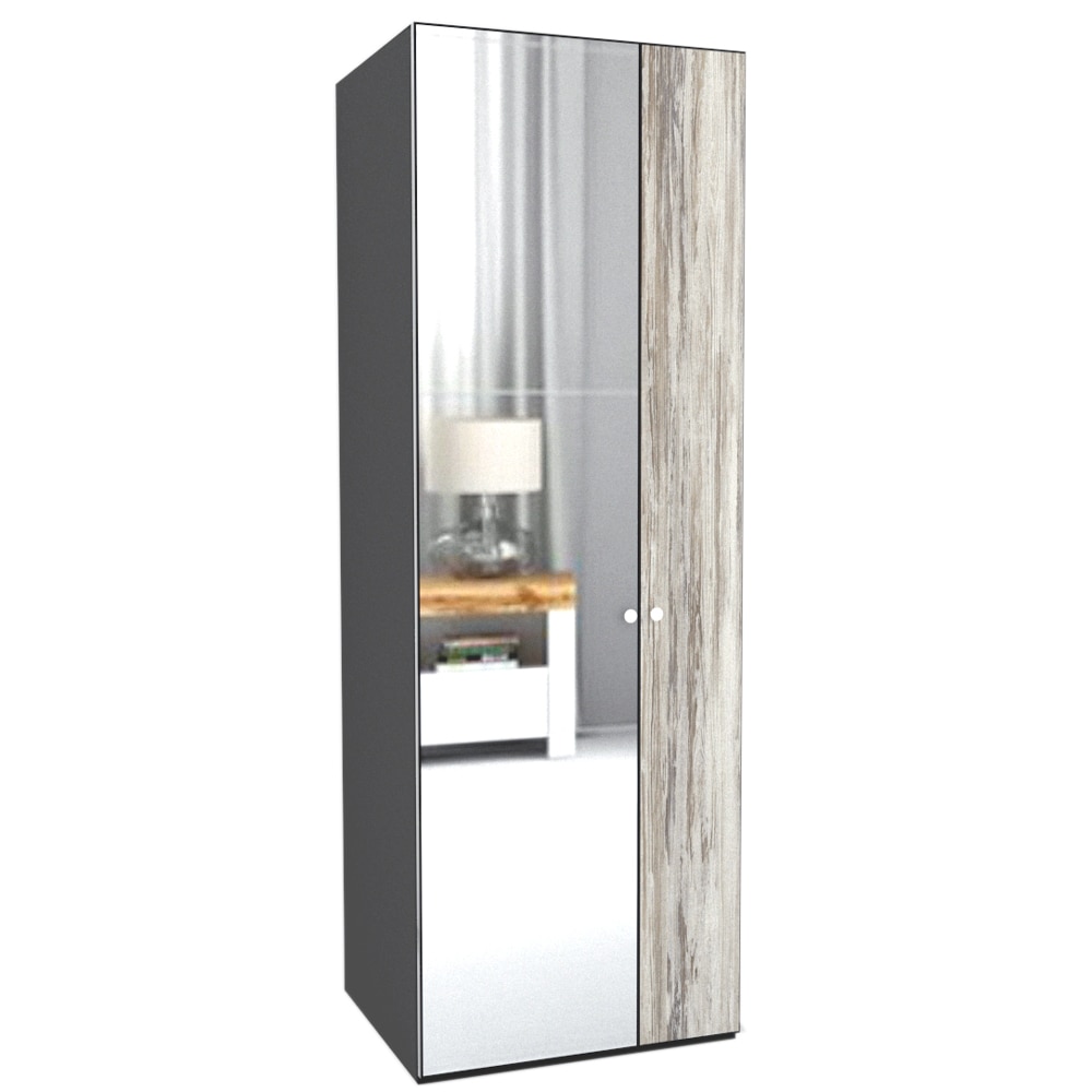 Dulap Genarom LEX D, Decor K084, Oglinda, 75 x 240 x 66 cm