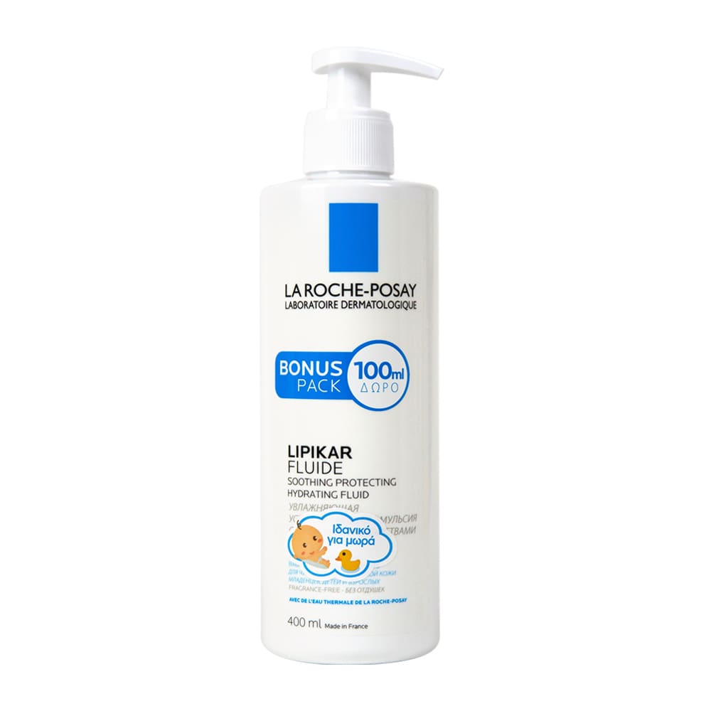 Fluid hidratant La Roche-Posay Lipikar cu efect calmant si protector, Piele uscata, Bebelusi, copii si adulti, 400ml
