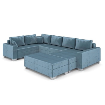 Coltar Mondo , 220x325x80 cm, Albastru Coltar Mondo , 220x325x80 cm, Albastru