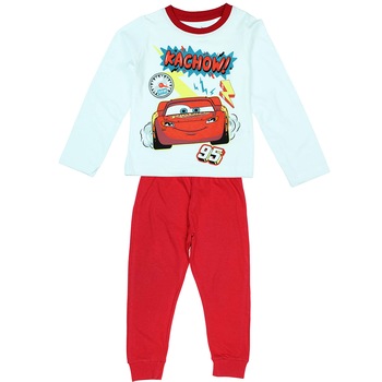 Pijamale lungi Disney Cars,model 8802, Alb/Rosu Pijamale lungi Disney Cars,model 8802, Alb/Rosu