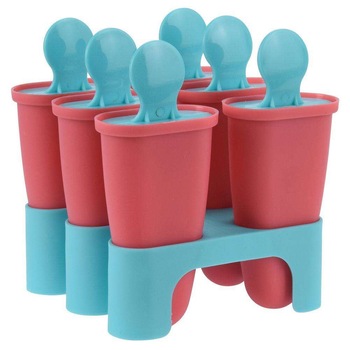 Matrita inghetata, Excellent Houseware, 6 bucati, Roz/Albastru Matrita inghetata, Excellent Houseware, 6 bucati, Roz/Albastru