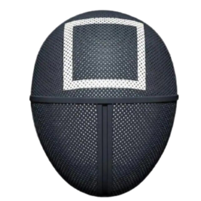 Masca Squid Game, Forma patrata, 28 X 20 CM, Negru