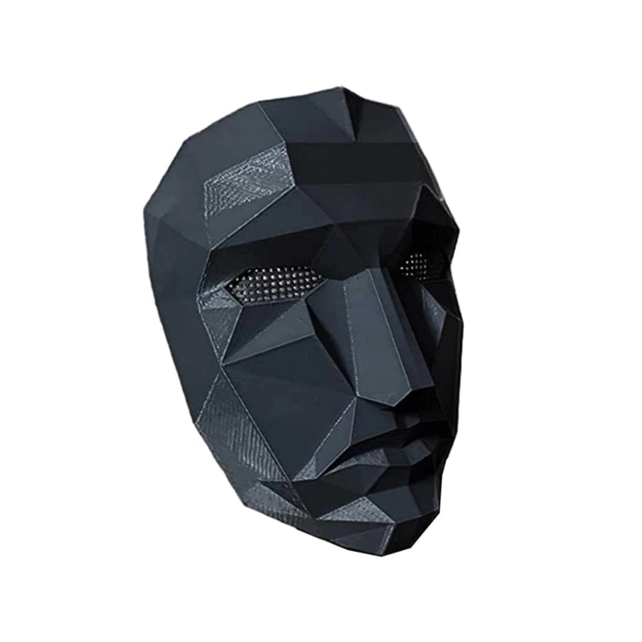 Masca squid game, halloween, cosplay, forma boss, jocul calamarului, neagra teleMAG