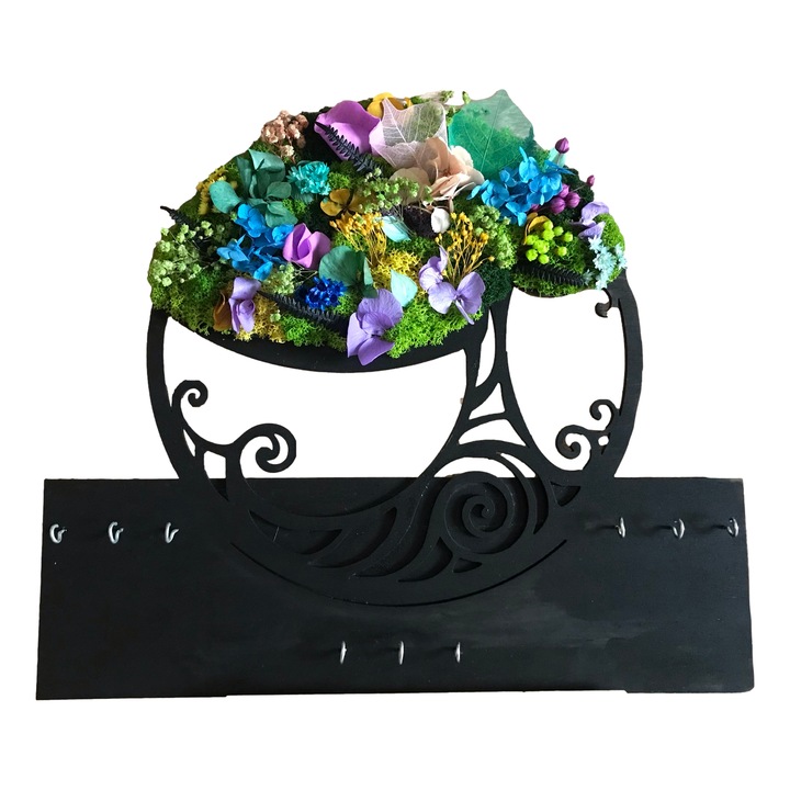 Suport pentru chei cu licheni