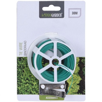 Cablu legare plante, Progarden, Sarma/Plastic, 30 m, Verde Cablu legare plante, Progarden, Sarma/Plastic, 30 m, Verde