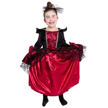 Costum de vampir Imaginarium Vampichic, rochie rosie cu dantela neagra, 8-9 ani, 128-134 cm Costum de vampir Imaginarium Vampichic, rochie rosie cu dantela neagra, 8-9 ani, 128-134 cm