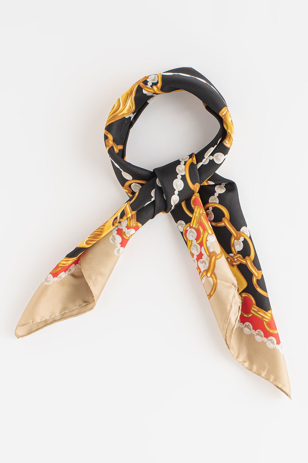 Moschino, Esarfa patrata din matase cu imprimeu, Multicolora