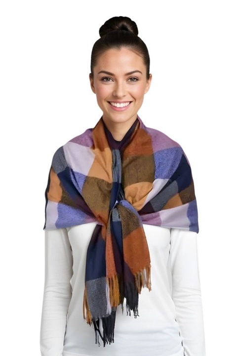 Fular casmir P unisex 3, Dacali, galben/maro