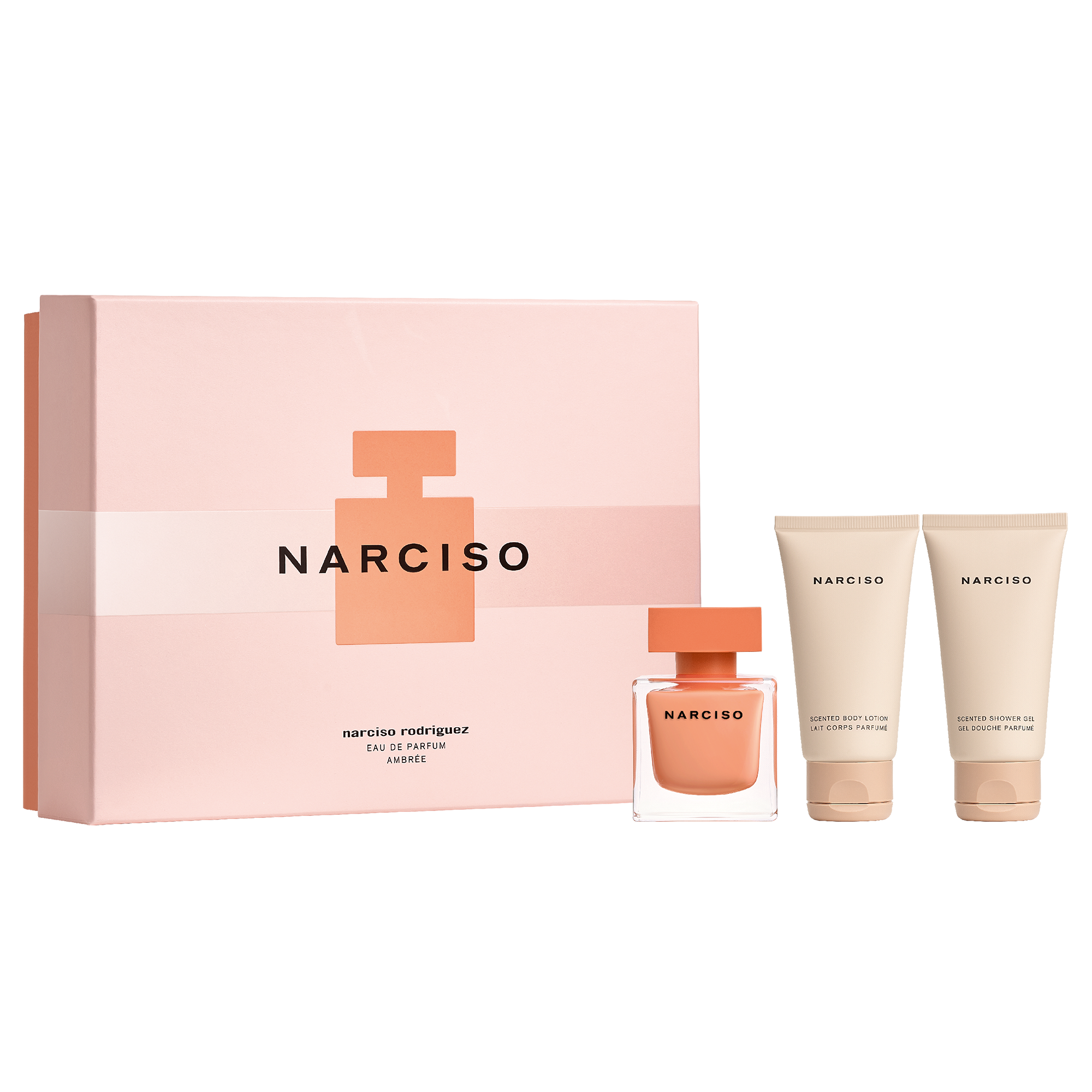 Set cadou Narciso Rodriguez, Ambree, Femei: Apa de Parfum, 50 ml + Lotiune de corp, 50 ml + Gel de dus, 50 ml