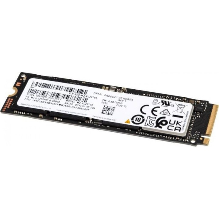 SSD диск, Samsung Client PM9A1, 1TB, TLC V6 Elpis, m.2 PCI-E 4.0 x 4, Read 7000 MB/s, Write 5100 MB/s
