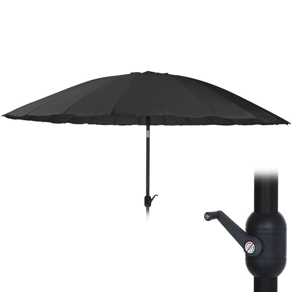Umbrela plaja/gradina, Ambiance, Poliester/Aluminiu, 300 cm, Negru