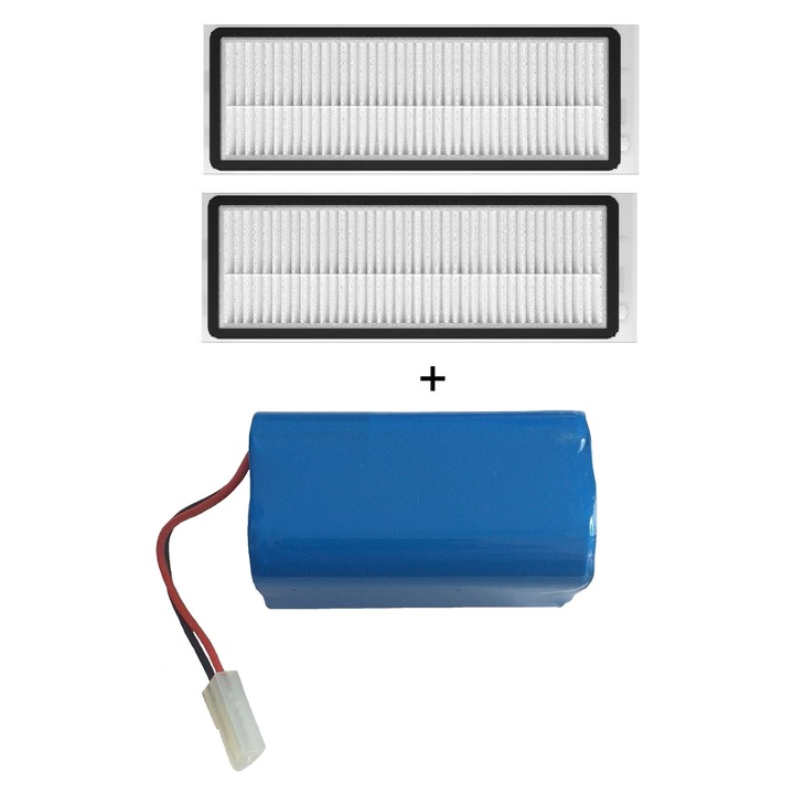 Acumulator si filtru hepa pentru aspirator robot Xiaomi Mi Robot Vacuum Mop Essential, G1, MJSTG1, 14.4V, 2000mAh