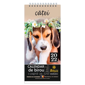 Calendar de birou 2022, Catei 2, 7,5x17 cm Calendar de birou 2022, Catei 2, 7,5x17 cm