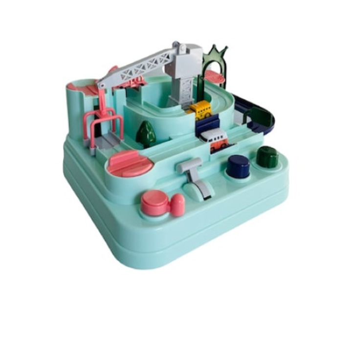 Set circuit 2 masinute cu macara si rampe actionate manual