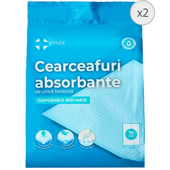 Pachet Promo Synek: Cerceaf absorbant copii, 60 x 90 cm, 2 x 10 bucati Pachet Promo Synek: Cerceaf absorbant copii, 60 x 90 cm, 2 x 10 bucati