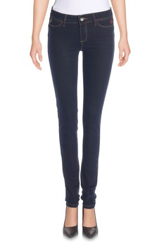 Blugi dama Skinny cu fermoar, Desigual-Dark Wash, Albastru Inchis, 24 Blugi dama Skinny cu fermoar, Desigual-Dark Wash, Albastru Inchis, 24