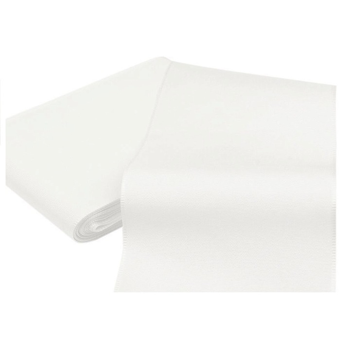 Панделка от тафта, бяла, ширина 10,8 см., 1 М