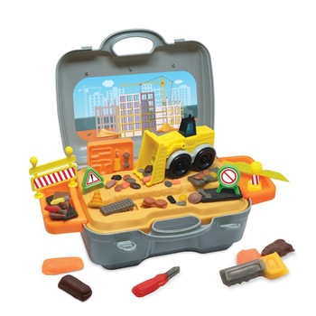 Plastlina in geanta banc de lucru cu buldozer, instrumente pentru modelat, accesorii pentru santier si alte accesorii, ATS Plastlina in geanta banc de lucru cu buldozer, instrumente pentru modelat, accesorii pentru santier si alte accesorii, ATS