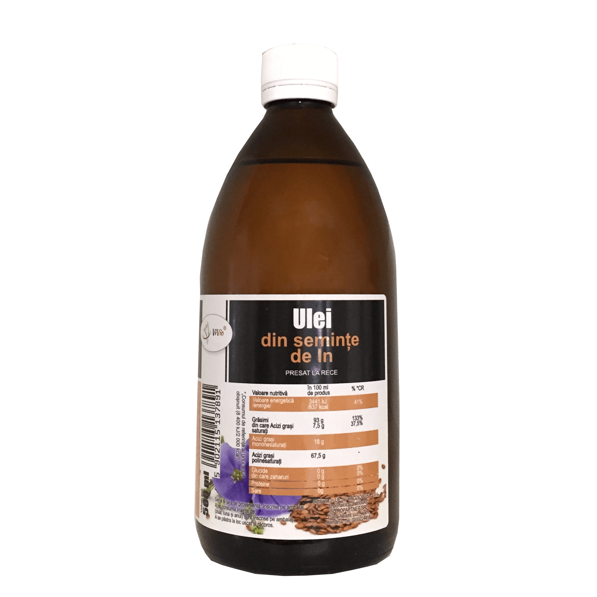 Ulei de in presat la rece 500 ml Vivio