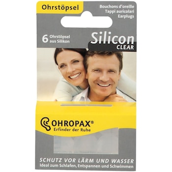 Set 6 dopuri pentru urechi, Ohropax Silicon Clear Set 6 dopuri pentru urechi, Ohropax Silicon Clear