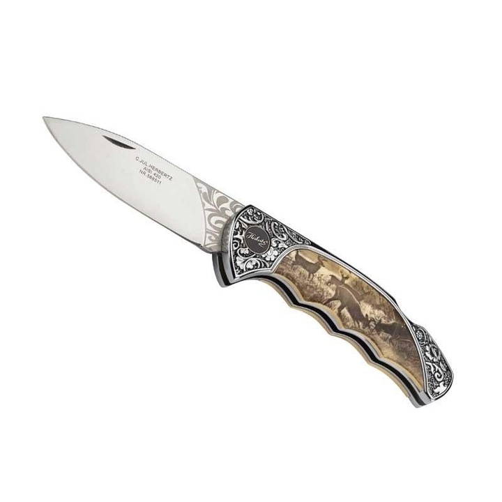Briceag Herbertz 588511 maner inox, lama 8.2cm, cu cerbi
