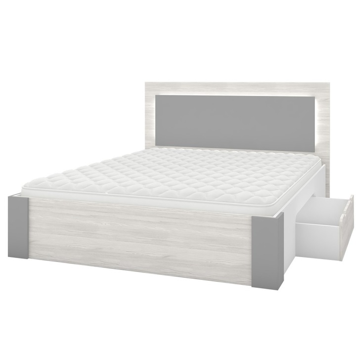 Pat Valentin, gri/alb, 160x200 cm