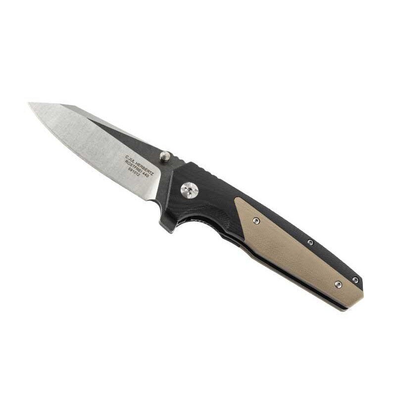 Briceag, Herbertz, G10, Negru/Bej, 12 cm