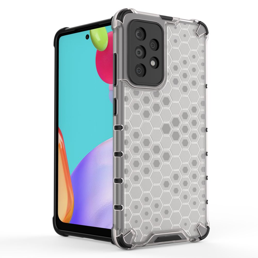 Husa Lemontti Honeycomb Armor TPU Bumper compatibila cu Samsung Galaxy A52 5G / A52 4G Transparent