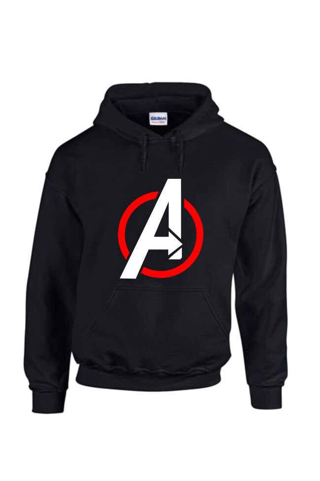Hanorac adulti Avengers, Negru