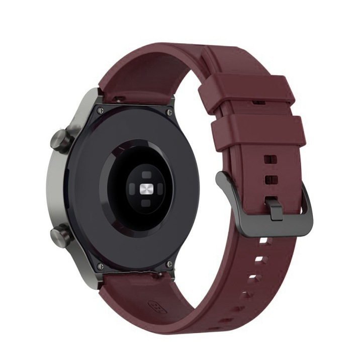 Силиконова каишка за Huawei Watch GT/ GT2/ GT2 Pro/ GT3, 22мм, Тъмнолилав