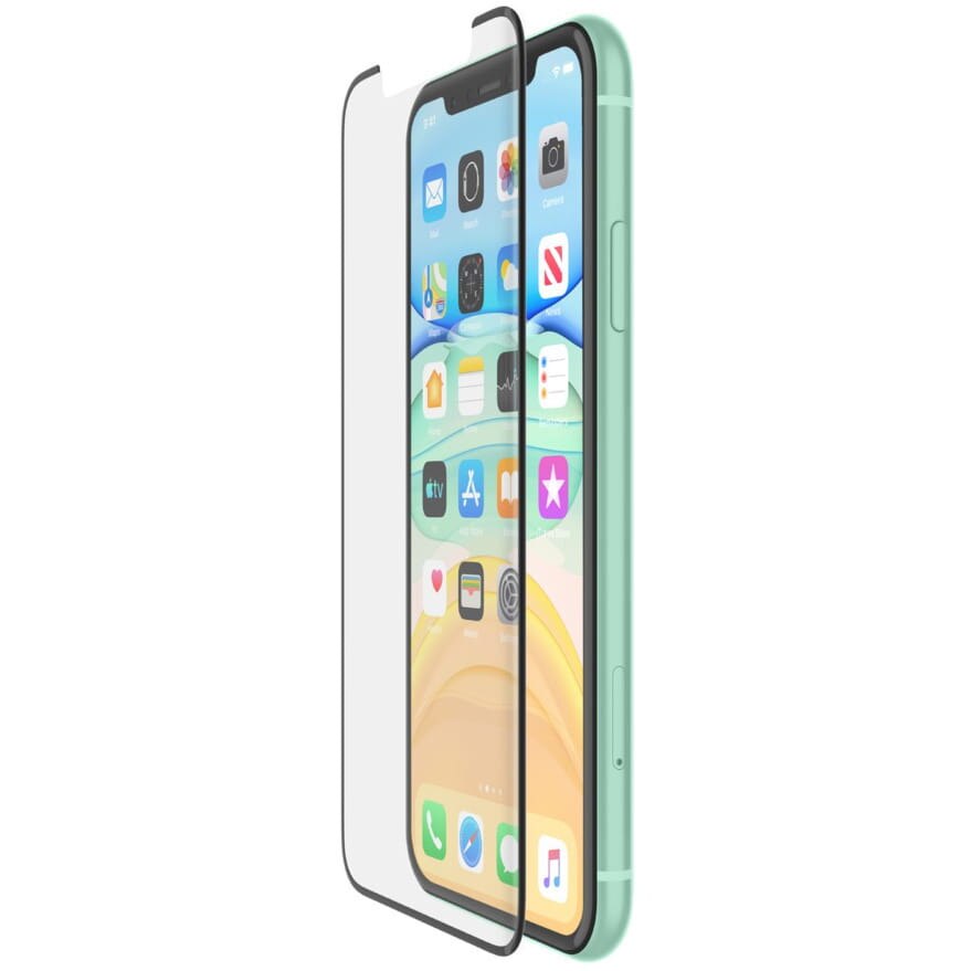 Folie de sticla pentru husa, Belkin Screenforce TemperedCurve pentru iPhone 11 / XR, neagra