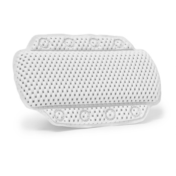 Perna pentru cada cu prindere in 8 ventuze, pentru barbati si femei, 20 x 31 x 5 cm, alb, Relaxdays Perna pentru cada cu prindere in 8 ventuze, pentru barbati si femei, 20 x 31 x 5 cm, alb, Relaxdays