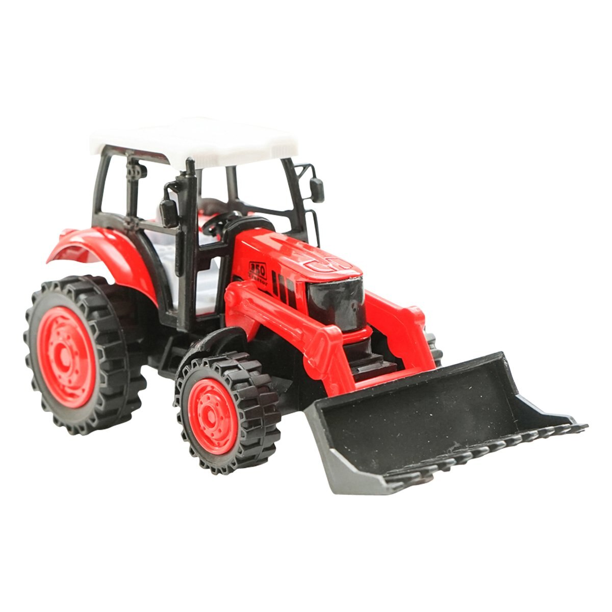 Jucarie tractor rosu cu incarcator frontal Modern City