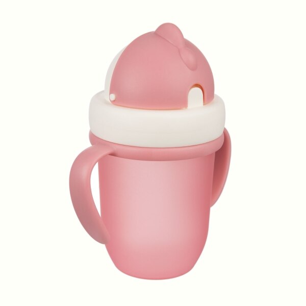 Cana cu pai din silicon FLIP-TOP 210ml mat_roz – 56/522_pin, Canpol babies
