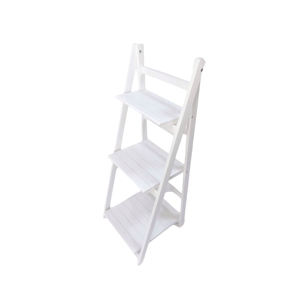 Etajera flori cu 3 rafturi, Accent ,110321-1, MDF, Alb, 40/37/115 cm