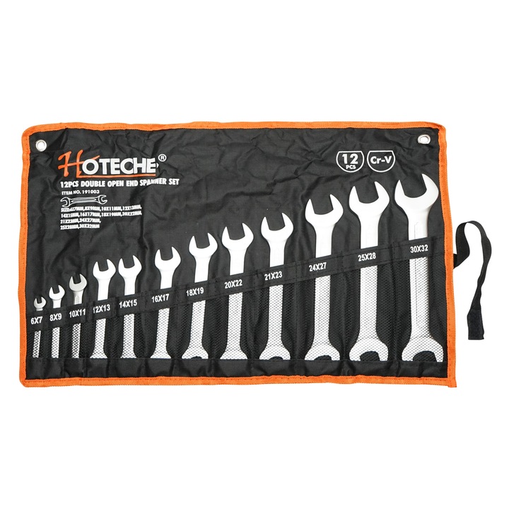 Set chei fixe 12 buc 6-32mm in husa textila Hoteche