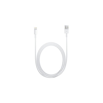 Cablu pentru iPhone cu conector Lightning, lungime 2 metri, Alb Cablu pentru iPhone cu conector Lightning, lungime 2 metri, Alb