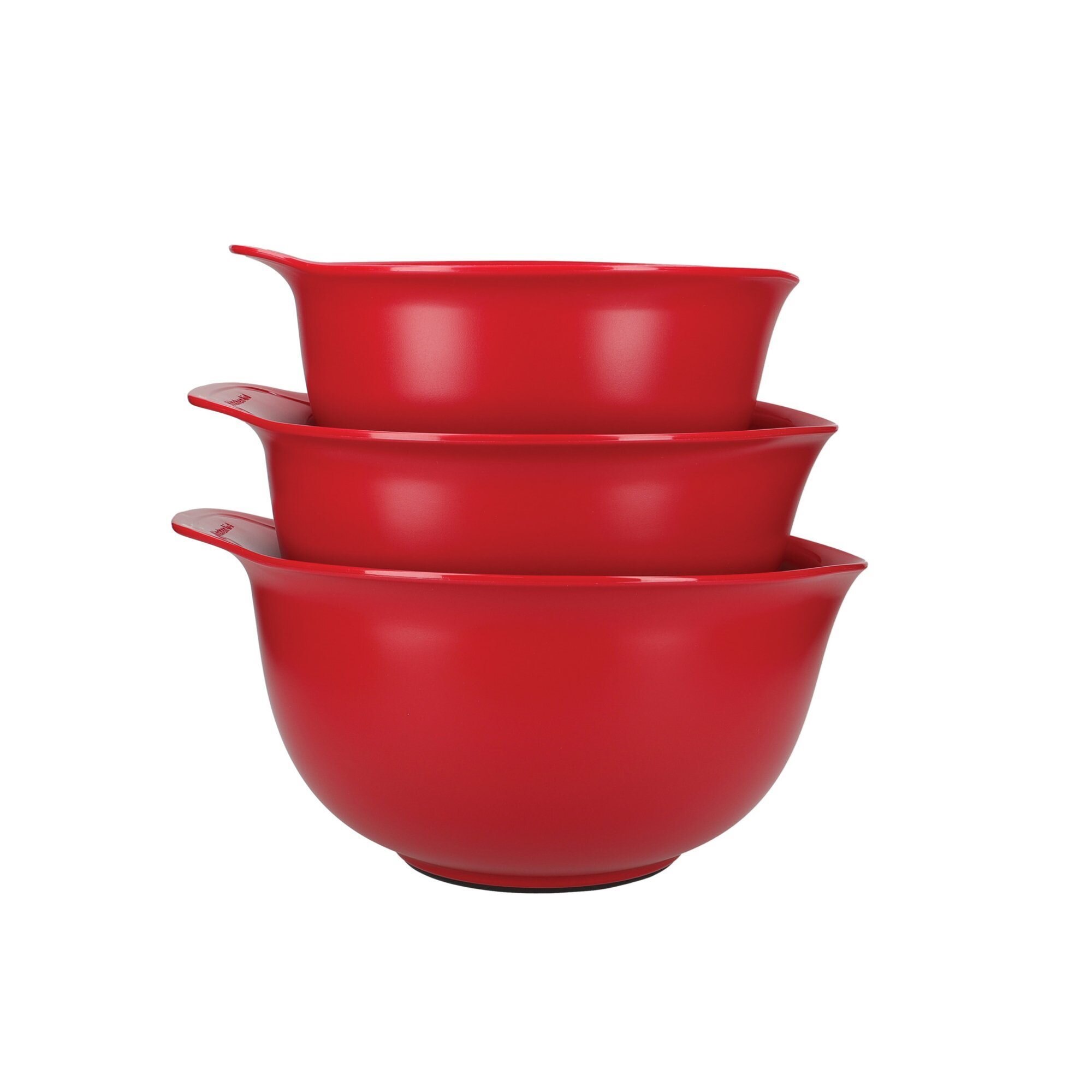 Set 3 boluri mixare, plastic, Empire Red - KitchenAid