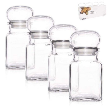 Set 4 recipiente condimente, Orion, Sticla, 4x150 ml, Transparent Set 4 recipiente condimente, Orion, Sticla, 4x150 ml, Transparent
